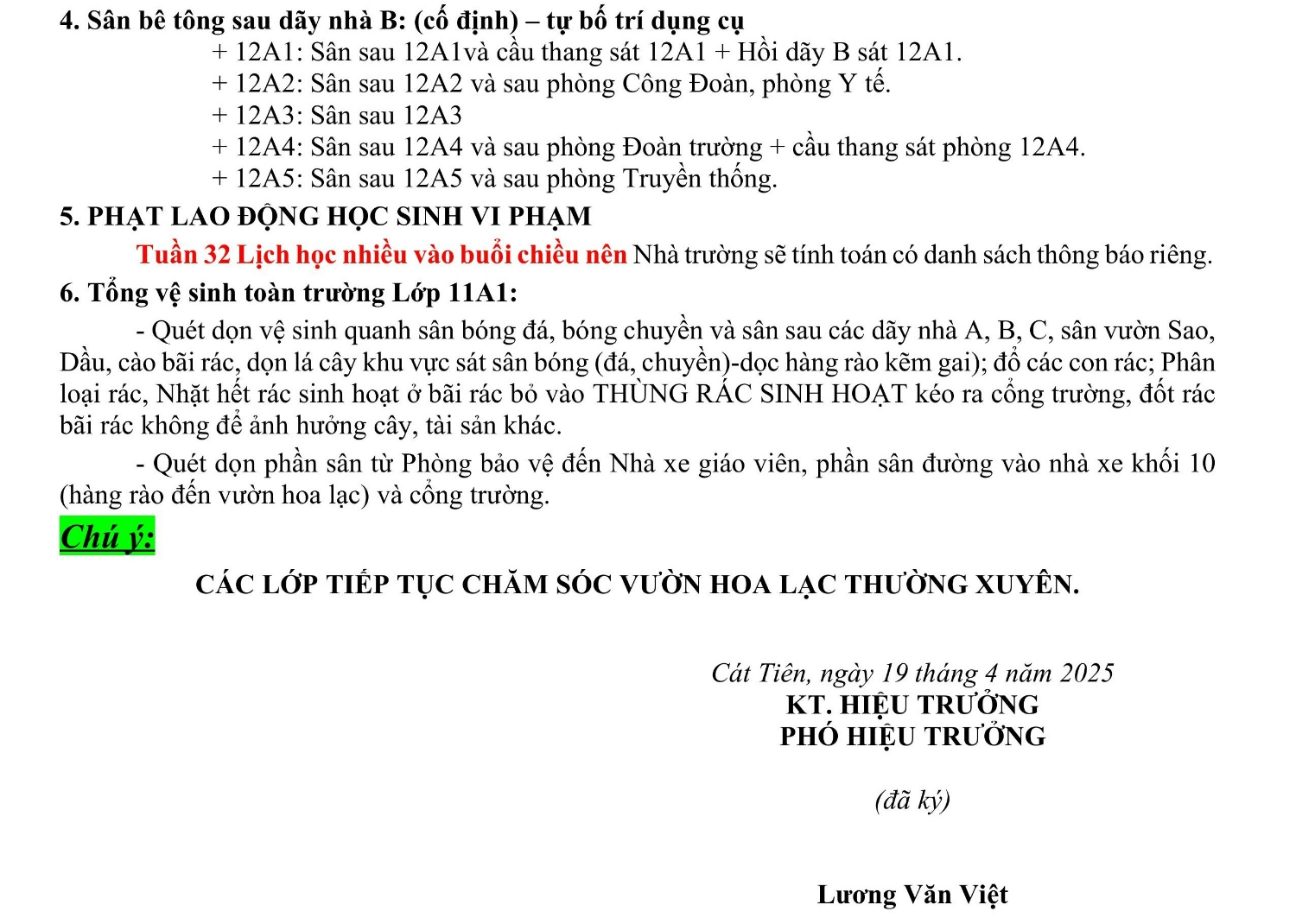 LỊCH LAO ĐỘNG TUAN 32 hình ảnh 1